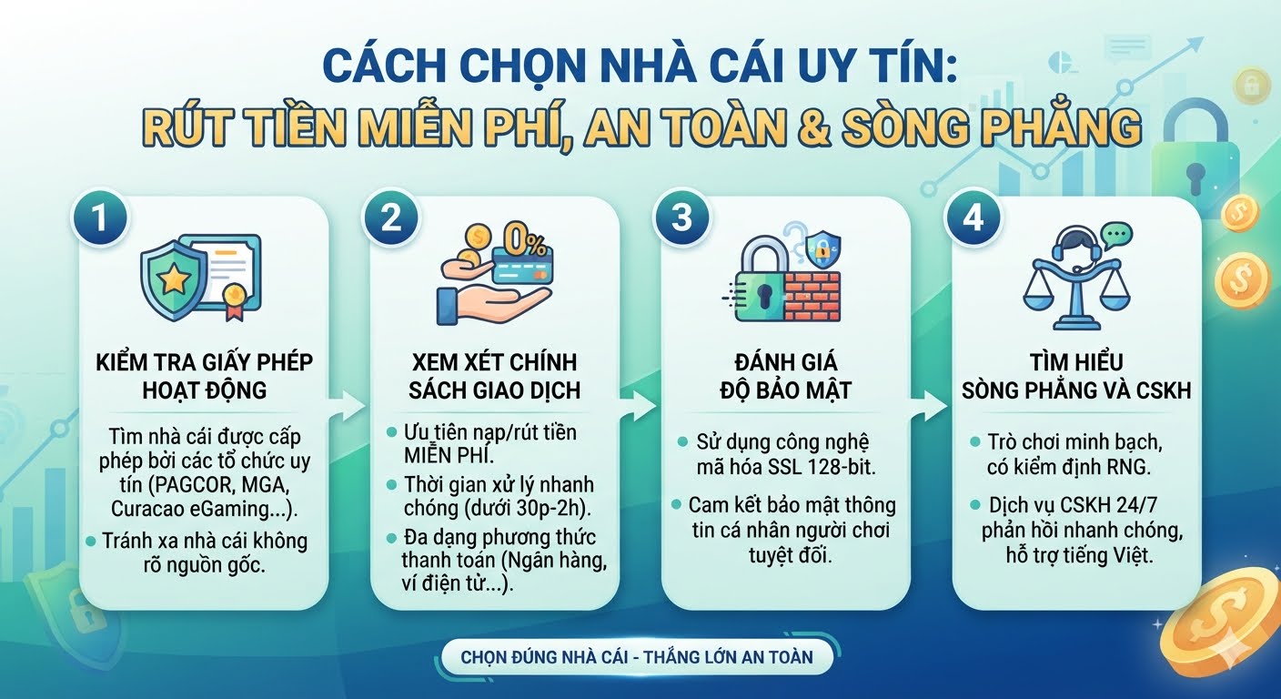 Nhà cái rút tiền không tốn phí
