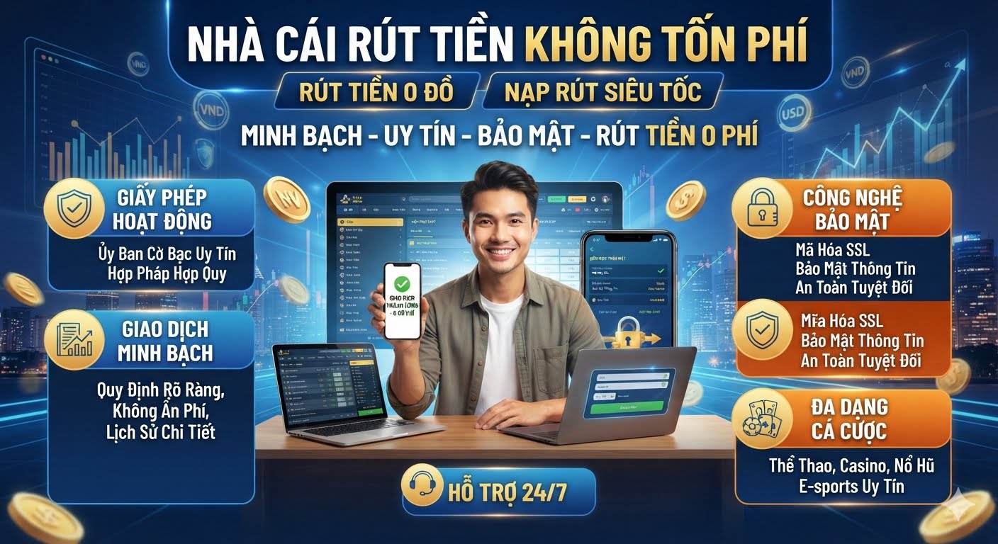 Nhà cái rút tiền không tốn phí