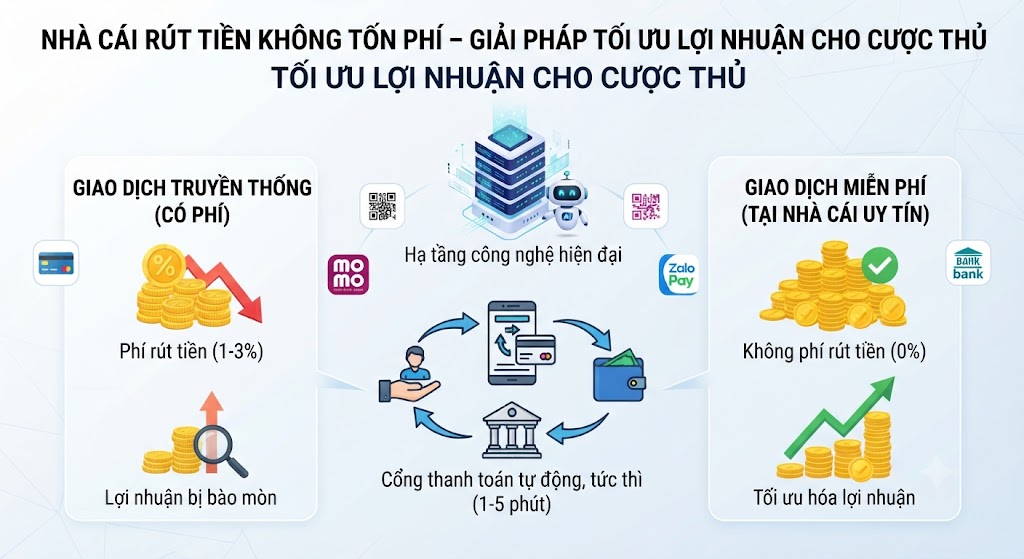 Nhà cái rút tiền không tốn phí